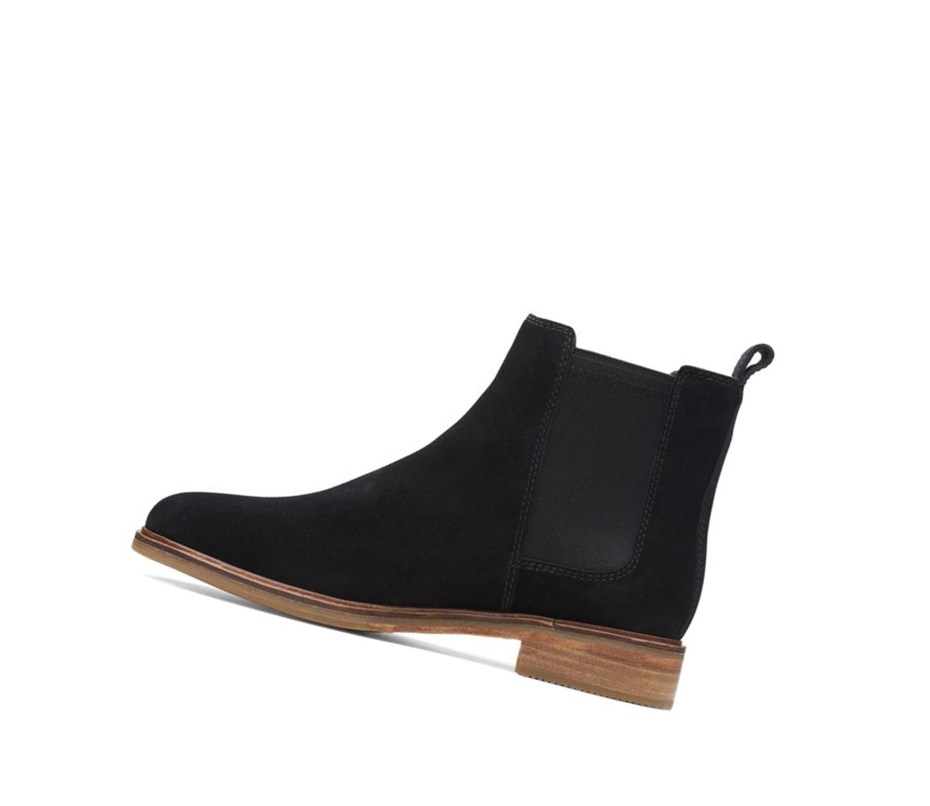 Bottines Chelsea Clarks Arlo Daim Femme Noir | PNRB36179