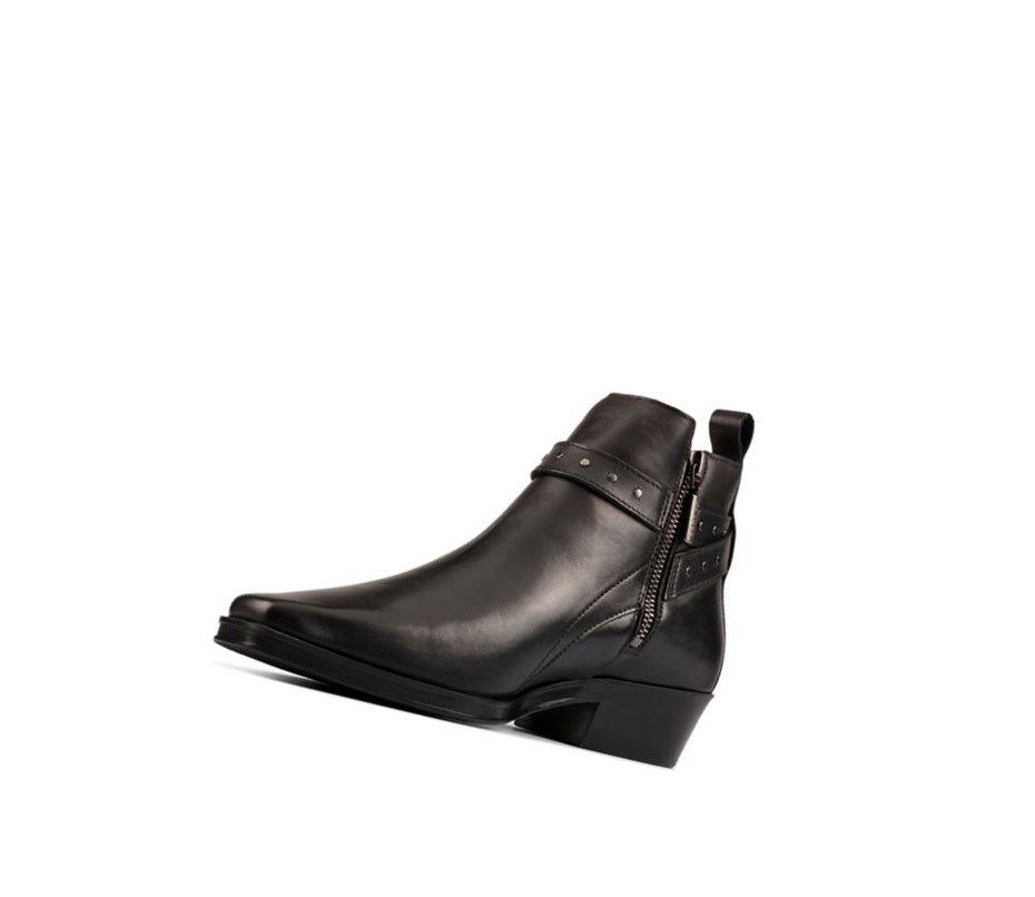 Bottines Clarks Alcina Lo Cuir Femme Noir | LDXY19673