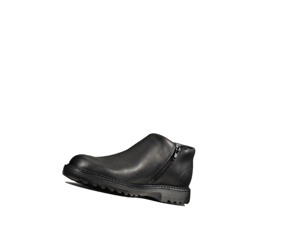 Bottines Clarks Asher Beat Cuir Fille Noir | ITLB93810