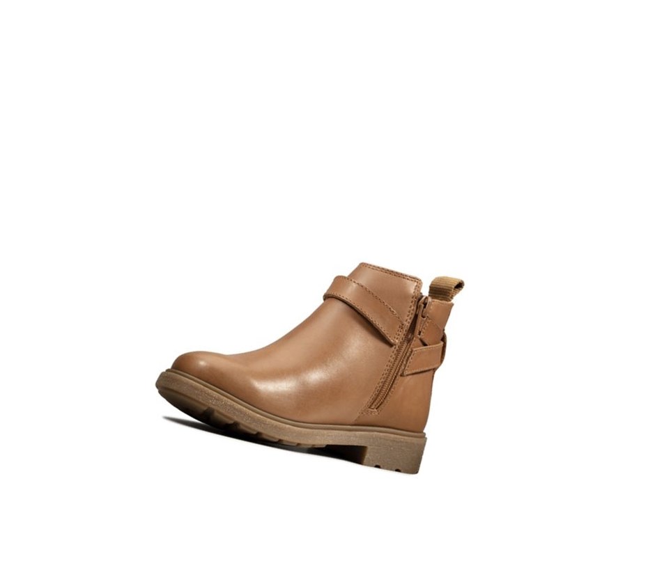 Bottines Clarks Astrol Soar Cuir Fille Marron | XOKA47810