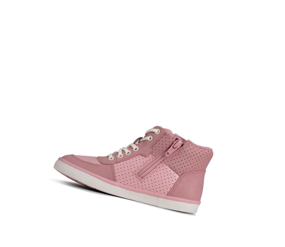 Bottines Clarks City Flake Cuir Fille Rose | WFXS18537