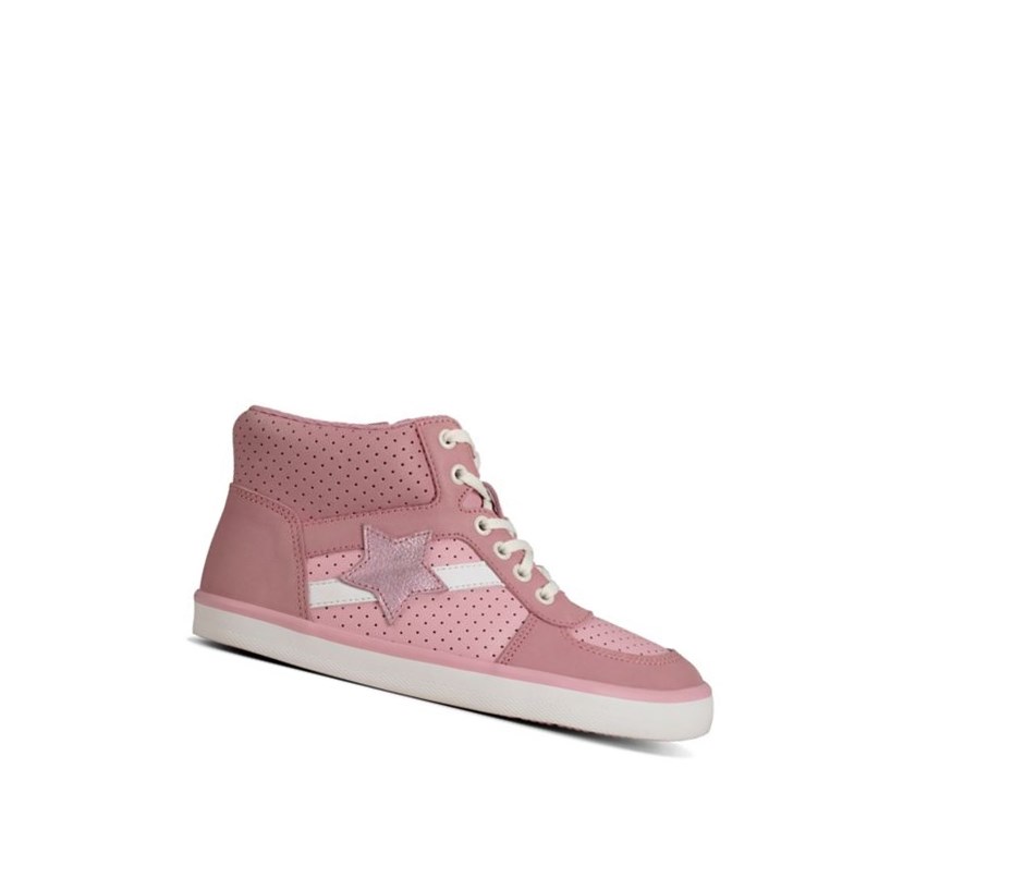 Bottines Clarks City Flake Cuir Fille Rose | WFXS18537