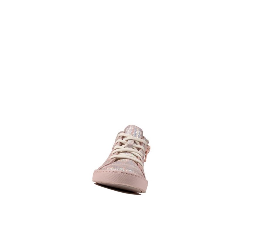 Bottines Clarks City Oasis Cuir Garcon Rose | EQXW06195