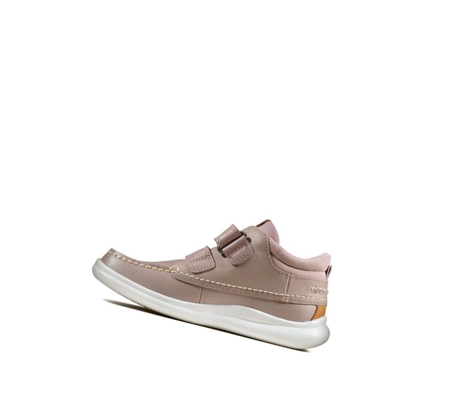 Bottines Clarks Crest Tuktu Cuir Fille Rose | NRIT81679