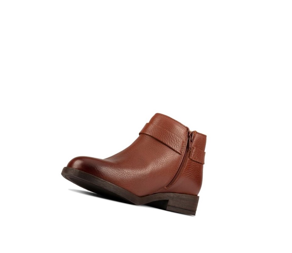 Bottines Clarks Demi 2 Tone Cuir Femme Marron Foncé | ZHKN94158