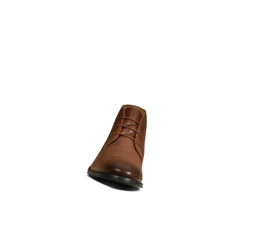 Bottines Clarks Flow Top Cuir Homme Marron | ZBYX85206