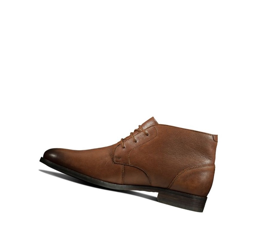 Bottines Clarks Flow Top Cuir Homme Marron | ZBYX85206