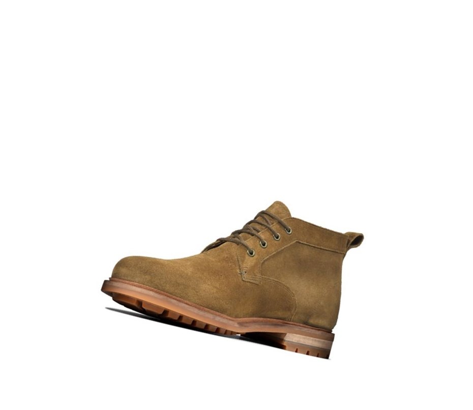 Bottines Clarks Foxwell Mid Cuir Homme Marron | QSNC48169