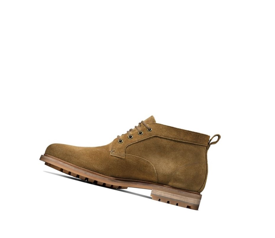 Bottines Clarks Foxwell Mid Cuir Homme Marron | QSNC48169