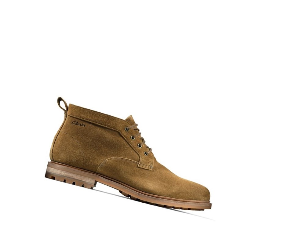 Bottines Clarks Foxwell Mid Cuir Homme Marron | QSNC48169