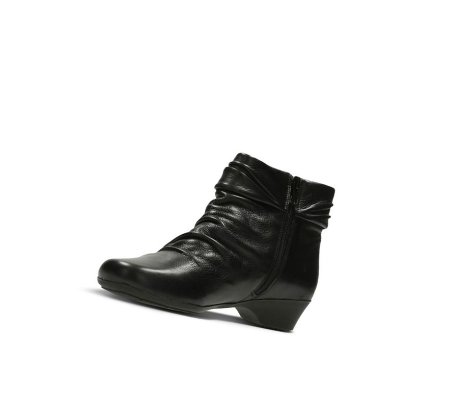 Bottines Clarks Matron Ella Cuir Femme Noir | EBWQ69147