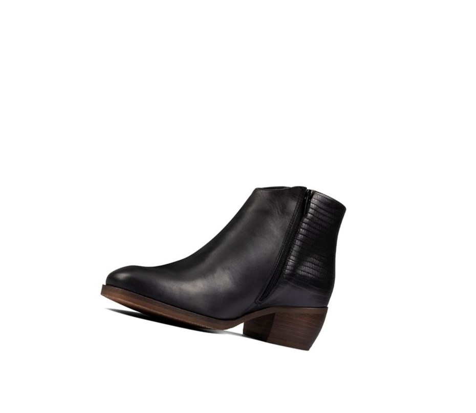 Bottines Clarks Mila Myth Cuir Femme Noir | ZJHK15980