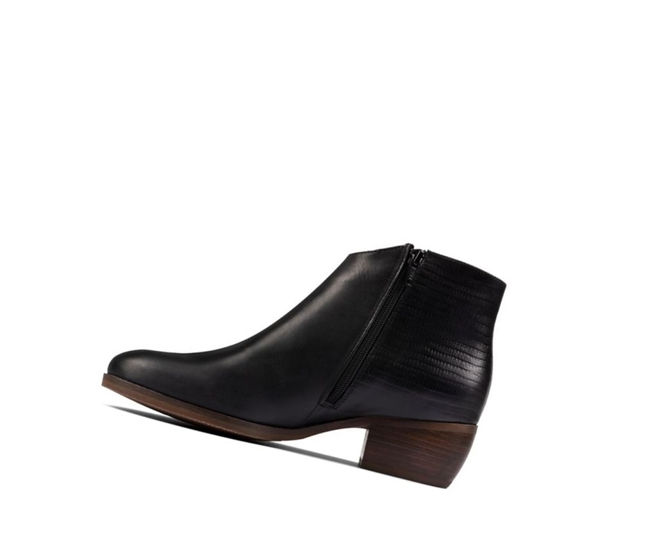 Bottines Clarks Mila Myth Cuir Femme Noir | ZJHK15980