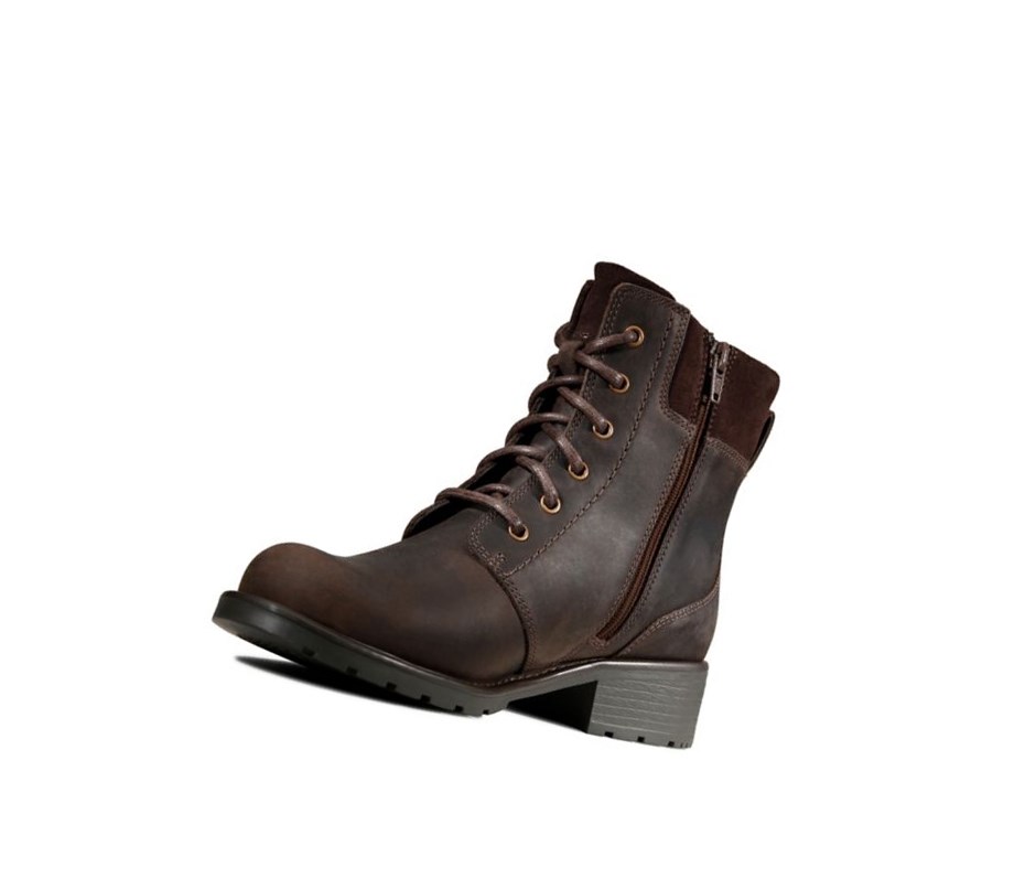 Bottines Clarks Orinoco Spice Nubuck Femme Marron Foncé | EKYJ56930