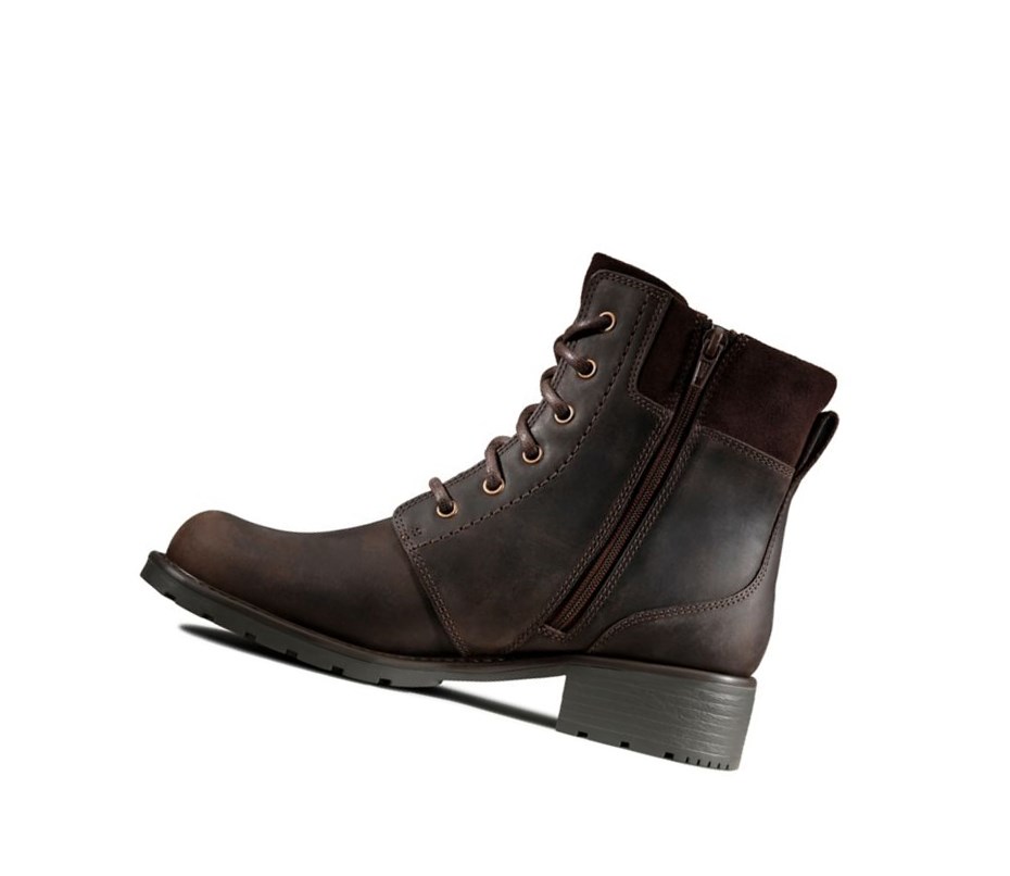 Bottines Clarks Orinoco Spice Nubuck Femme Marron Foncé | EKYJ56930