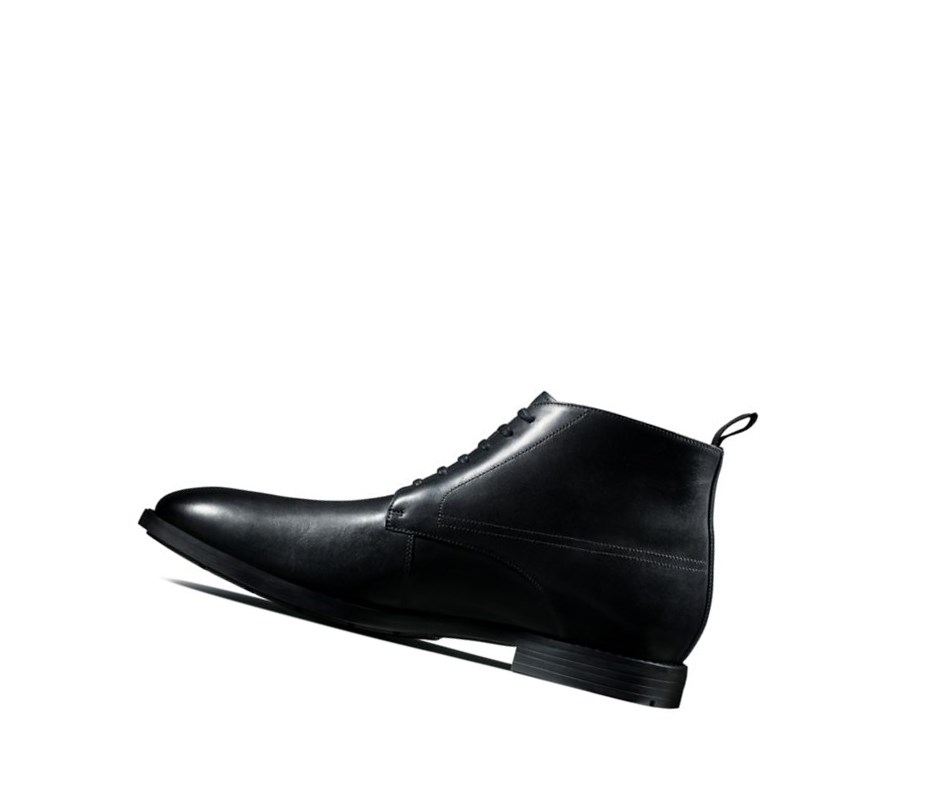 Bottines Clarks Ronnie Up Gore-tex Cuir Homme Noir | TXLO09574