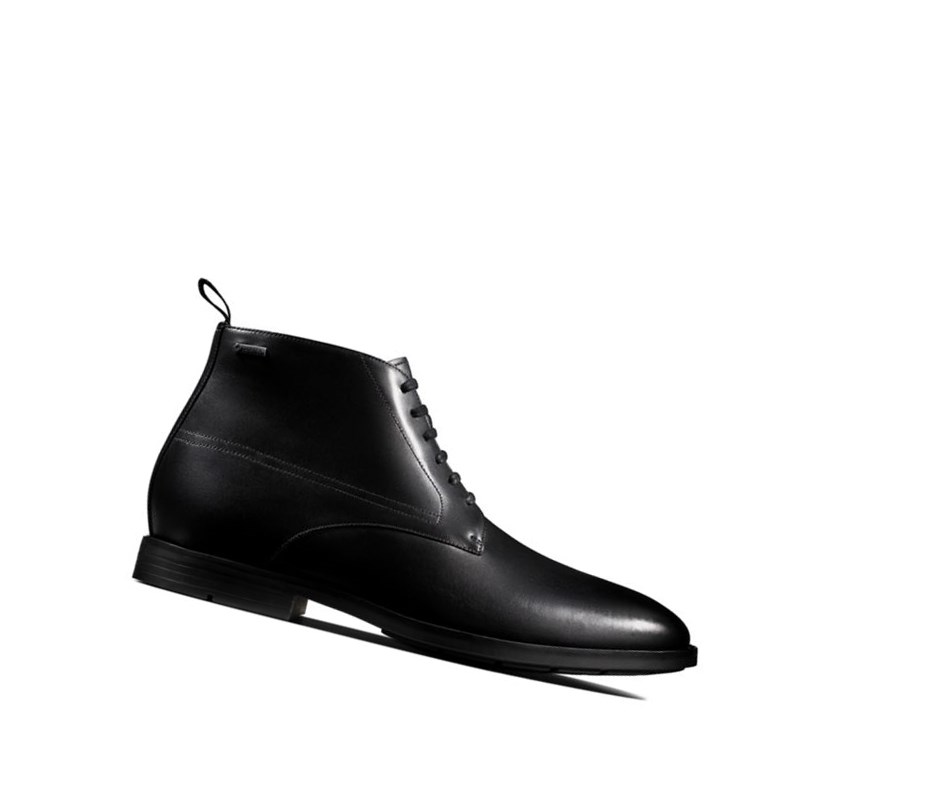 Bottines Clarks Ronnie Up Gore-tex Cuir Homme Noir | TXLO09574