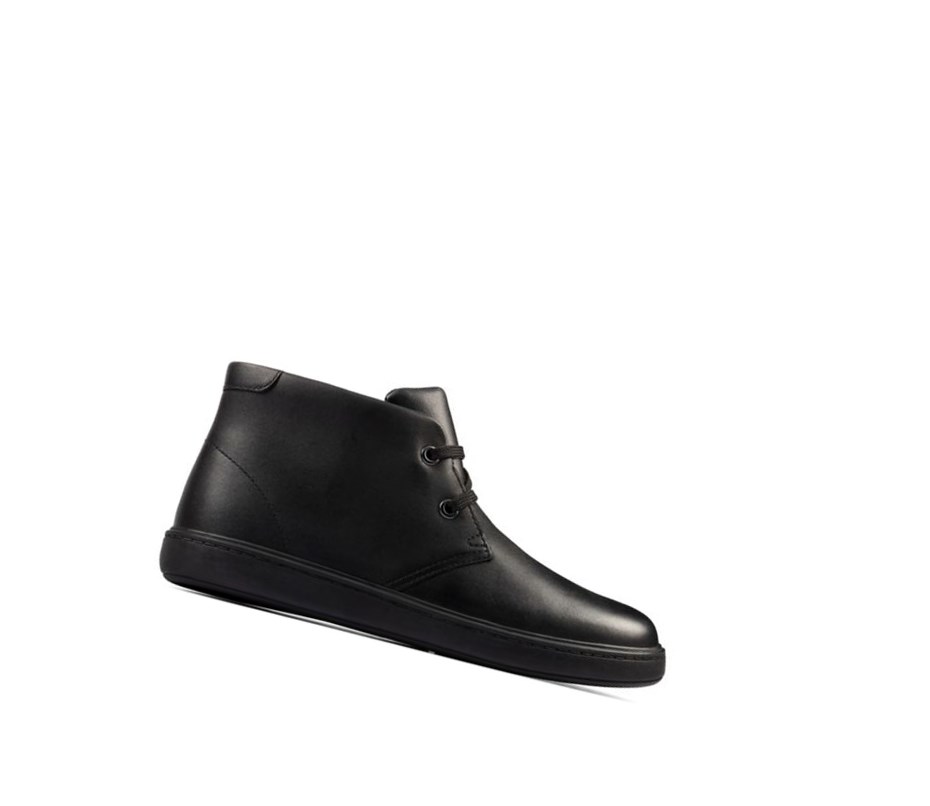 Bottines Clarks Strada Step Cuir Fille Noir | BPQD57902