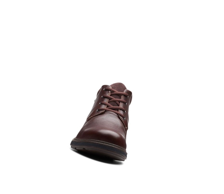 Bottines Clarks Un Tread Up Gore-tex Cuir Homme Marron Foncé | TZUH69845