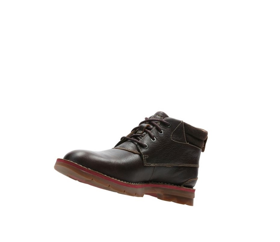 Bottines Clarks Varick Heal WarmLined Cuir Homme Marron | OGLV25741