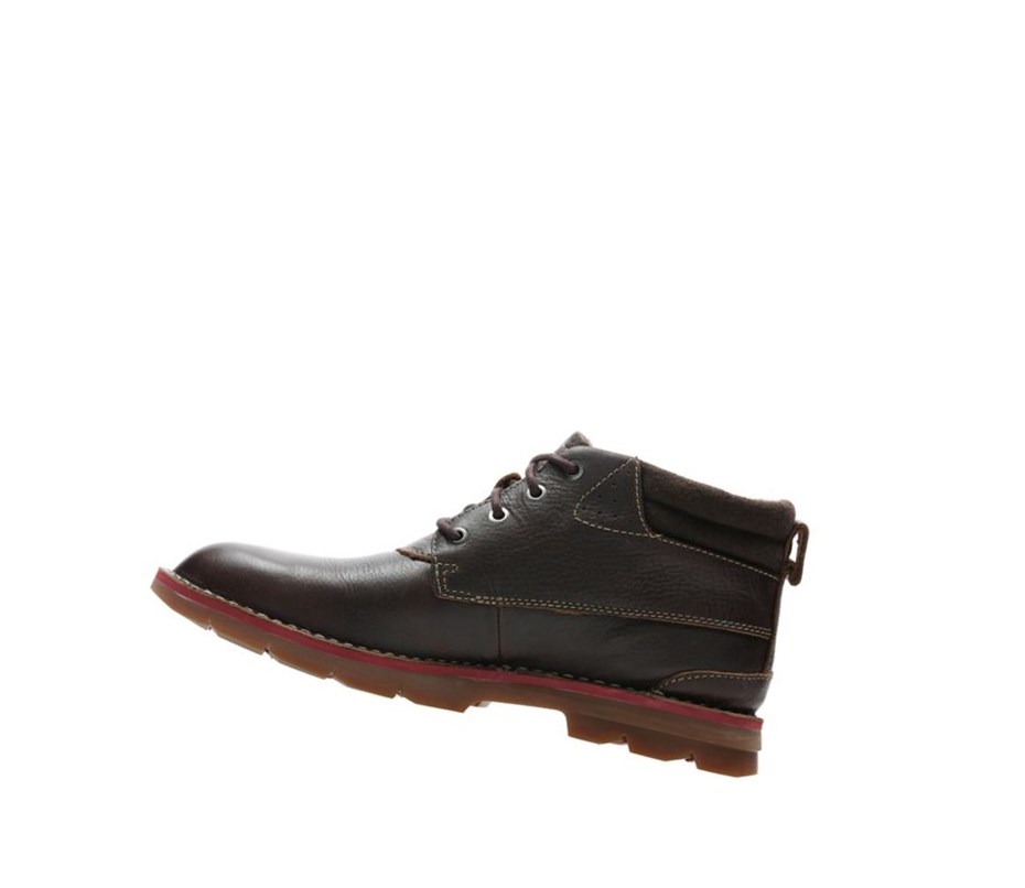 Bottines Clarks Varick Heal WarmLined Cuir Homme Marron | OGLV25741