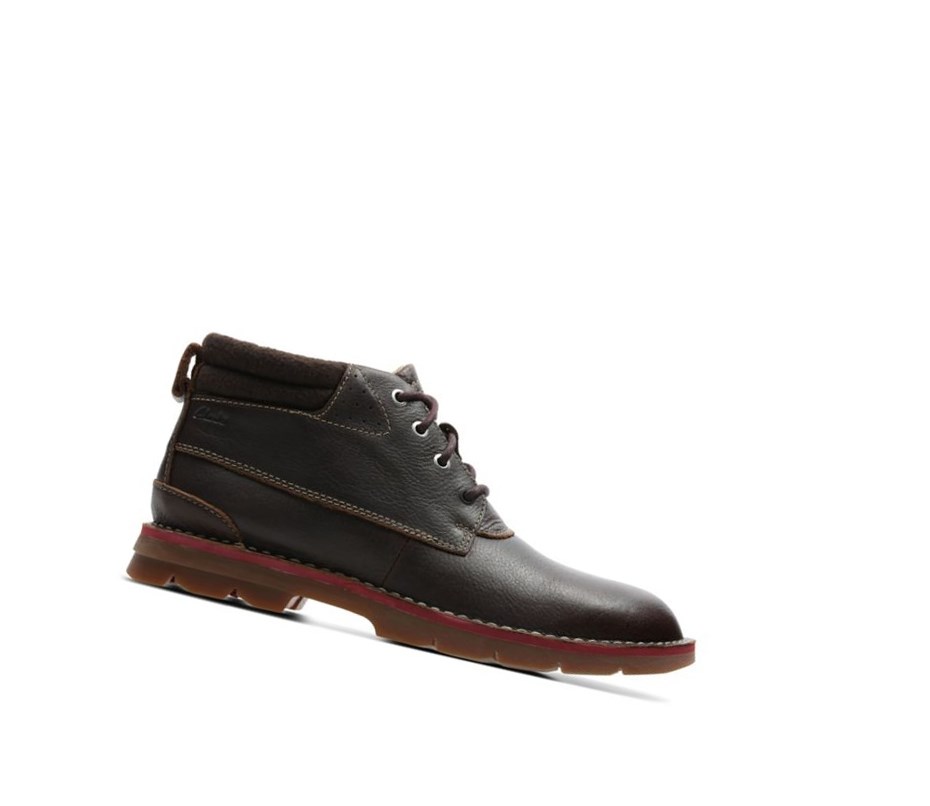 Bottines Clarks Varick Heal WarmLined Cuir Homme Marron | OGLV25741