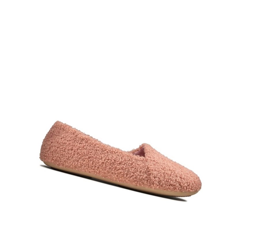 Chaussons Clarks Cozily Snug Femme Rose Foncé | HJQZ82937