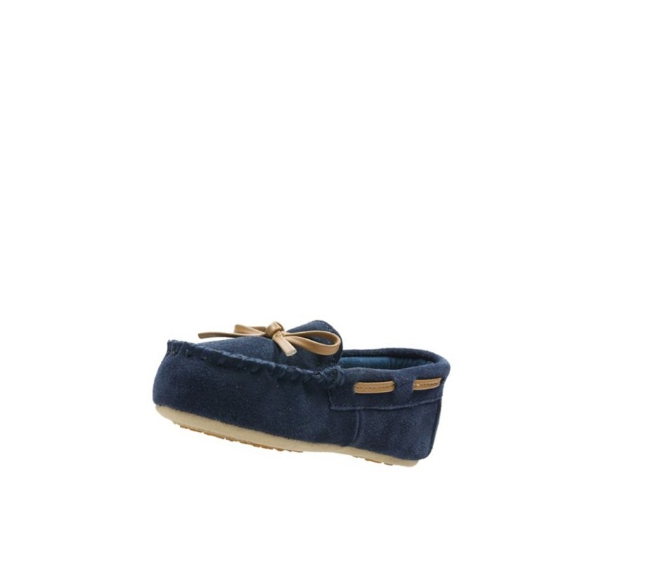 Chaussons Clarks Crackling Flo Daim Fille Bleu Marine | XSOI53246