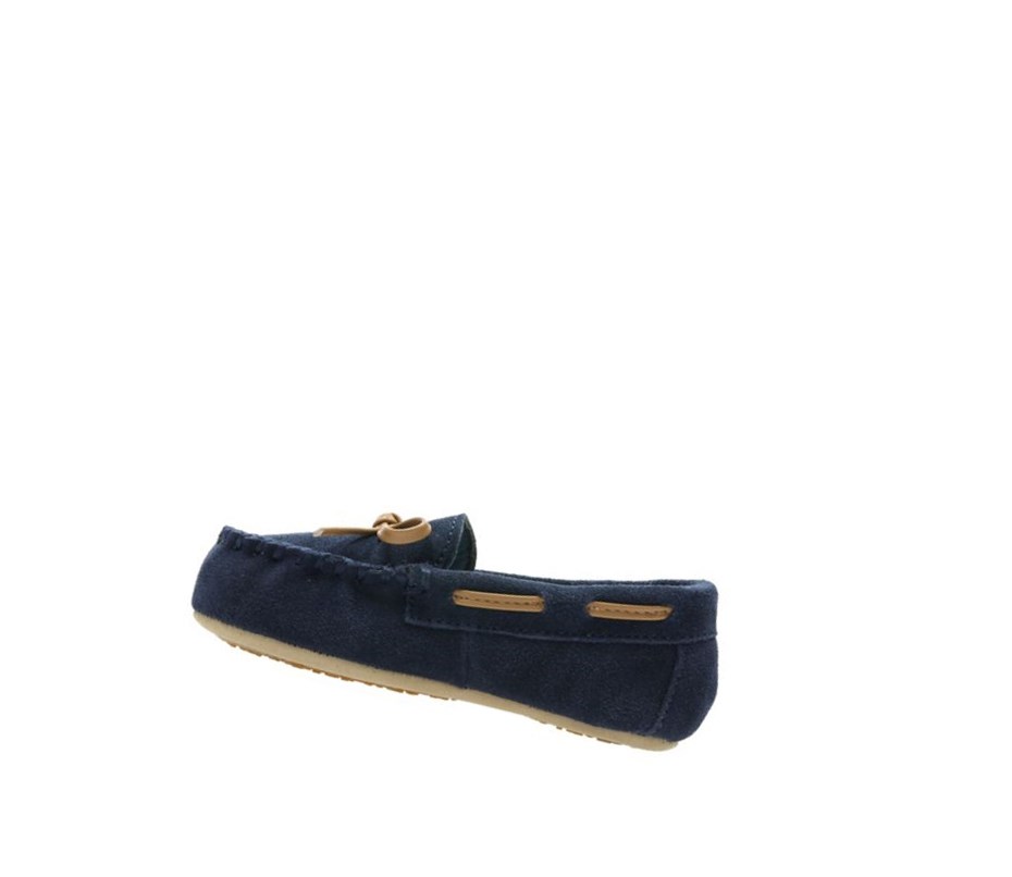 Chaussons Clarks Crackling Flo Daim Fille Bleu Marine | XSOI53246