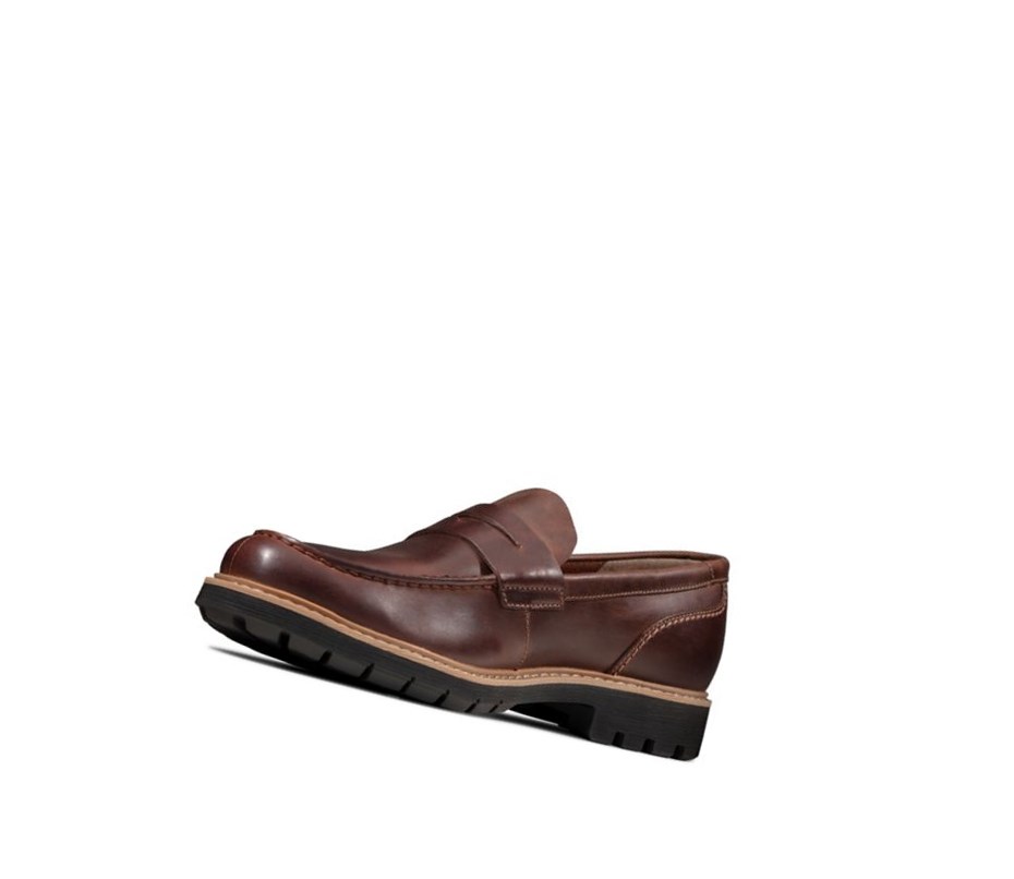 Chaussures Bateau Clarks Batcombe Edge Cuir Homme Marron Foncé | YGRM41856