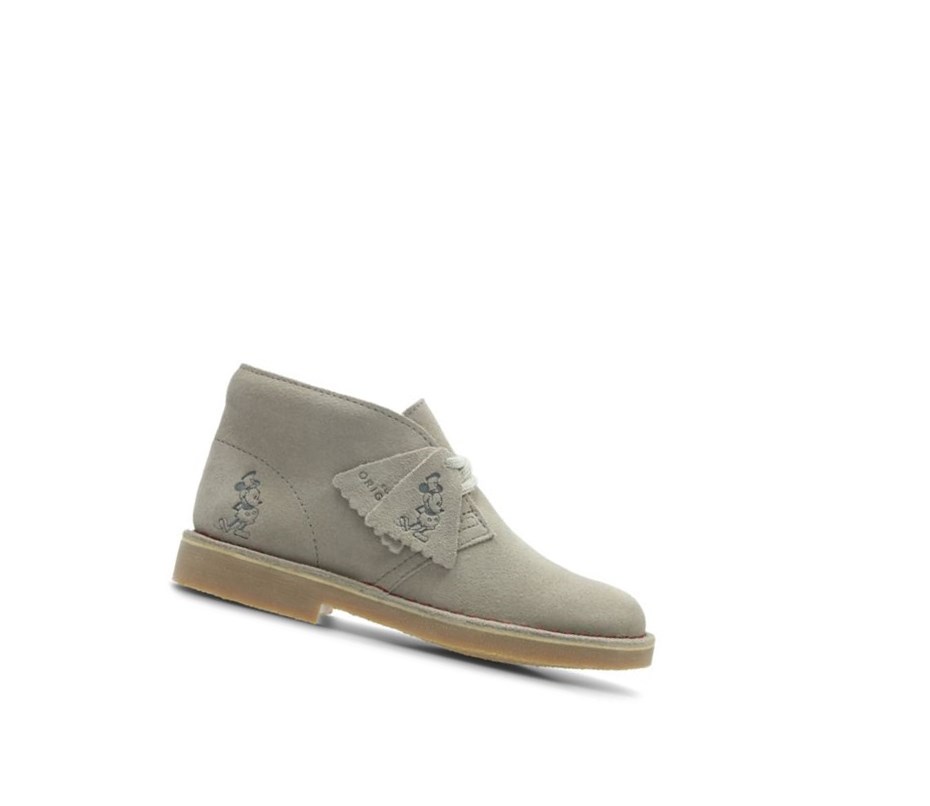 Chaussures Bateau Clarks Iconic Embossed Daim Garcon Beige | HIXK40685