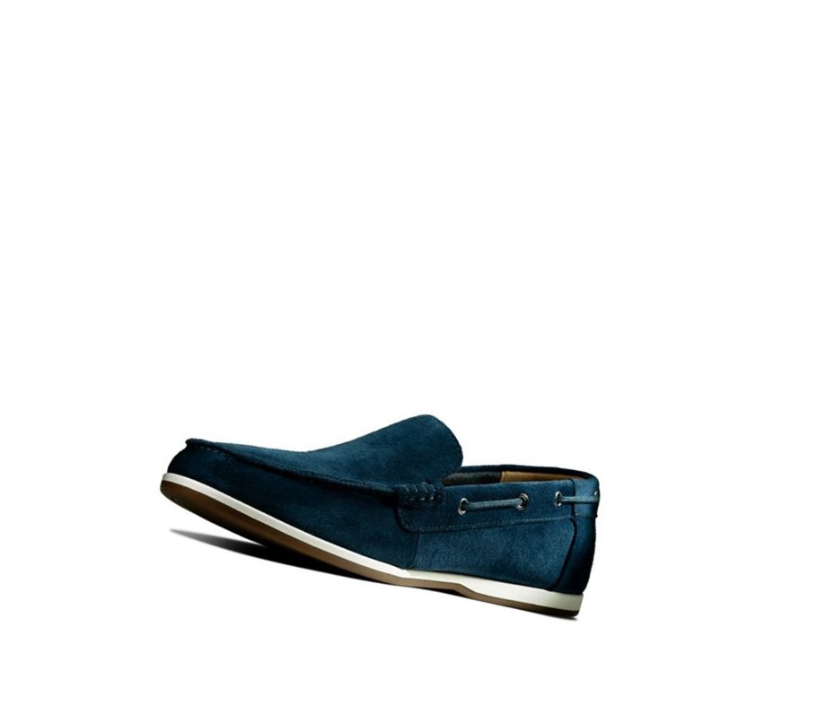 Chaussures Bateau Clarks Morven Sun Daim Homme Bleu Marine | EXRF64509