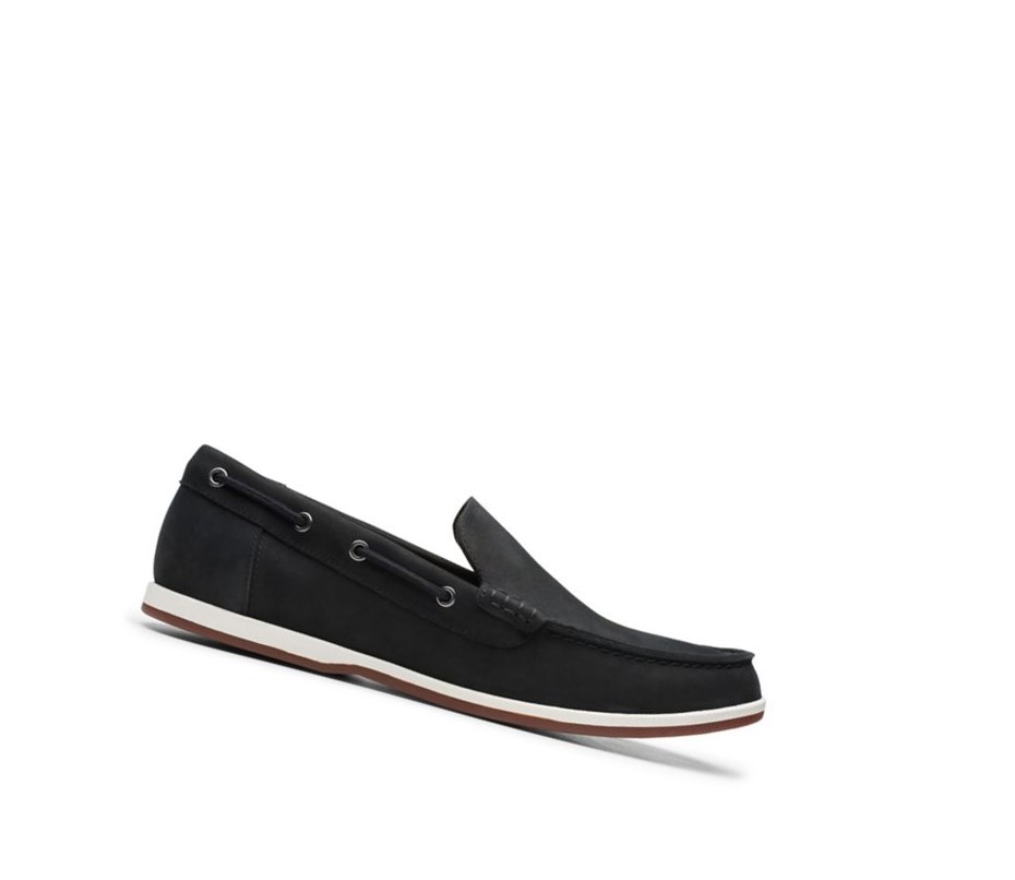 Chaussures Bateau Clarks Morven Sun Nubuck Homme Noir | SCUP51829