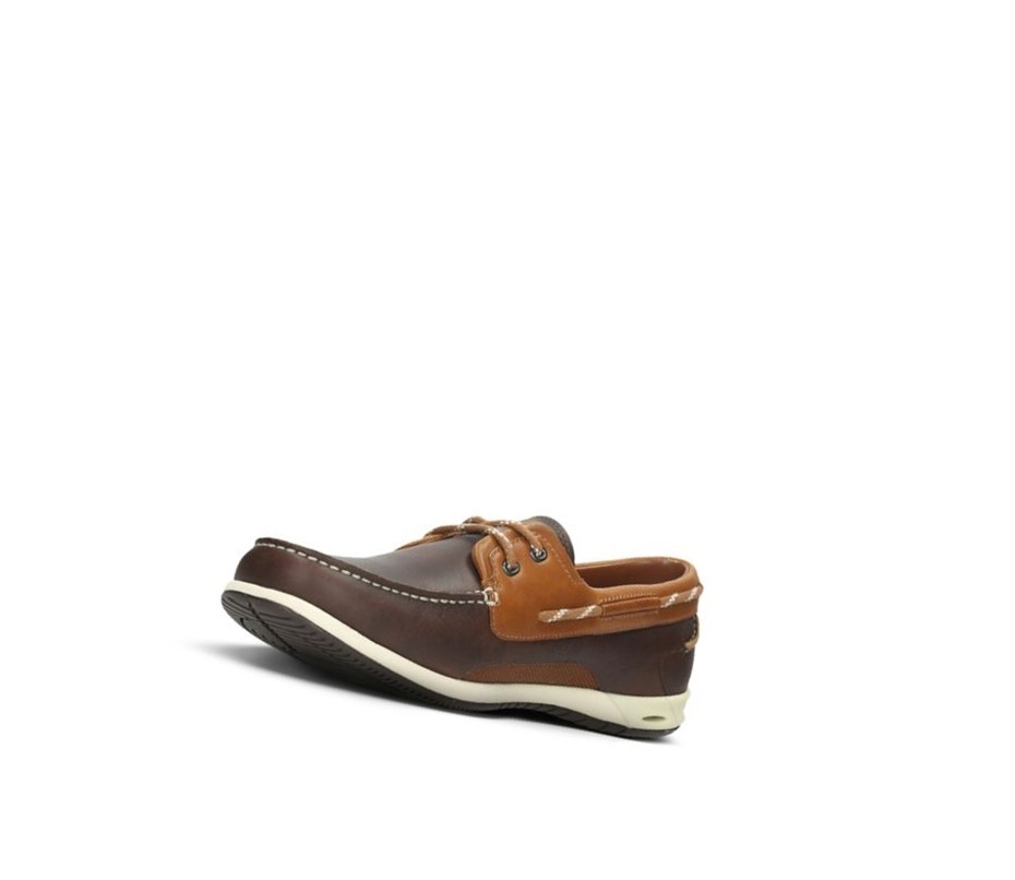 Chaussures Bateau Clarks Orson Harbour Cuir Homme Marron | IGKY32861