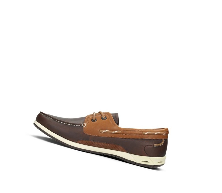 Chaussures Bateau Clarks Orson Harbour Cuir Homme Marron | IGKY32861