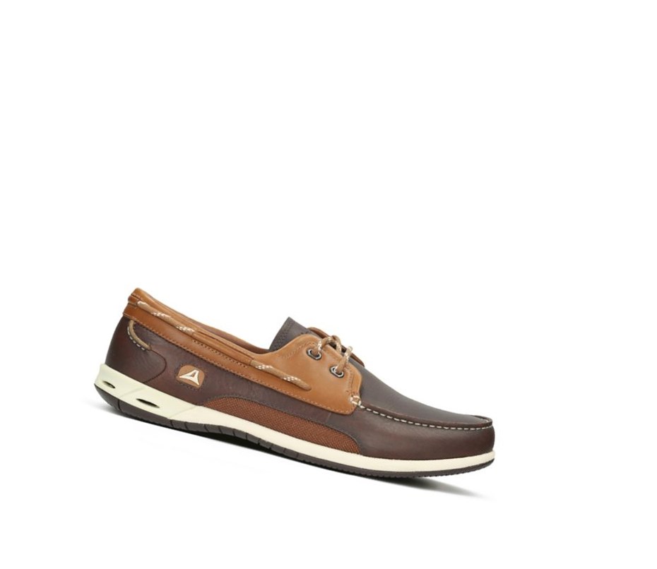 Chaussures Bateau Clarks Orson Harbour Cuir Homme Marron | IGKY32861