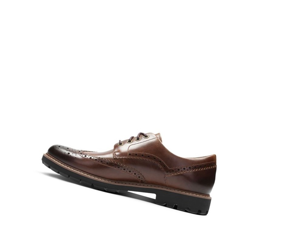 Chaussures Brogue Clarks Batcombe Wing Cuir Homme Marron Foncé | ILMT69753