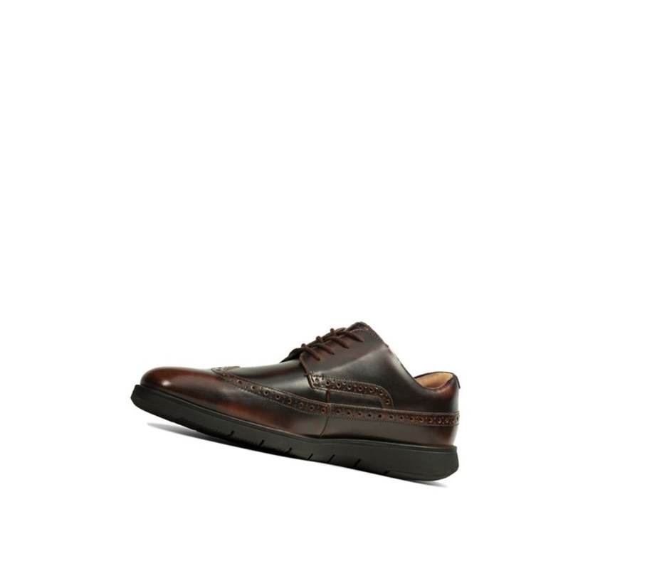 Chaussures Brogue Clarks Helston Limit Cuir Homme Marron Foncé | EIWV65490