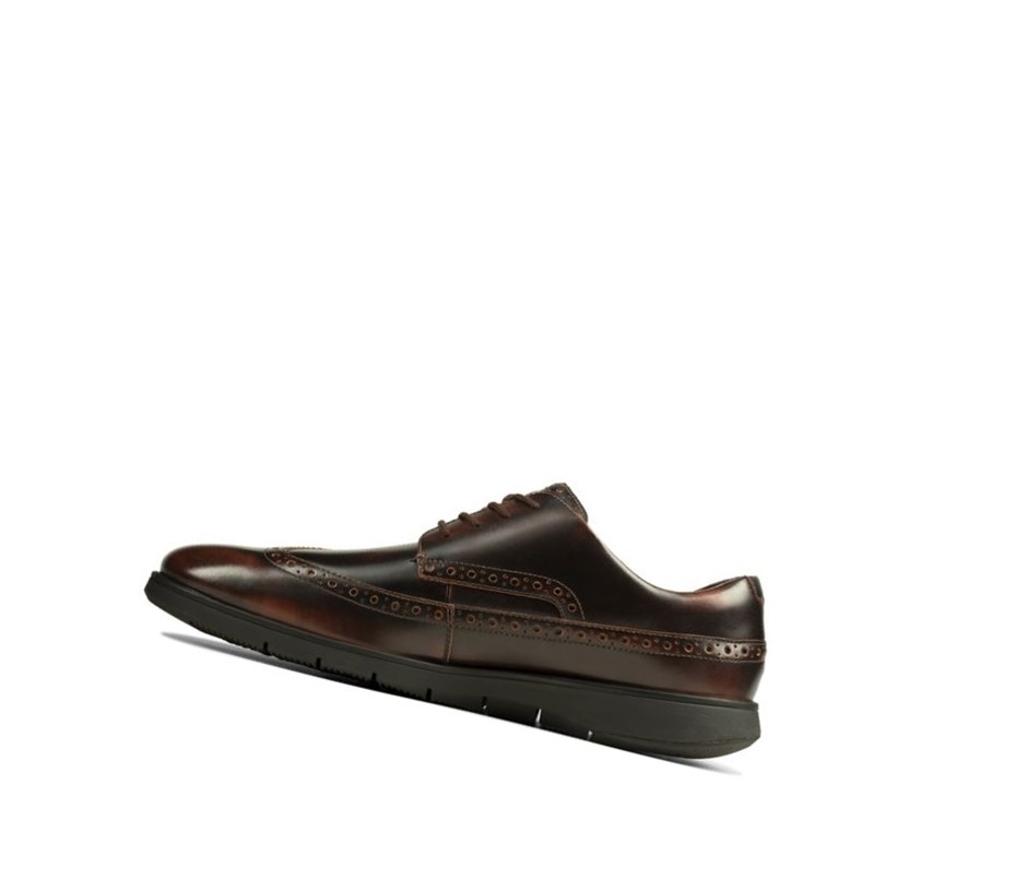 Chaussures Brogue Clarks Helston Limit Cuir Homme Marron Foncé | EIWV65490