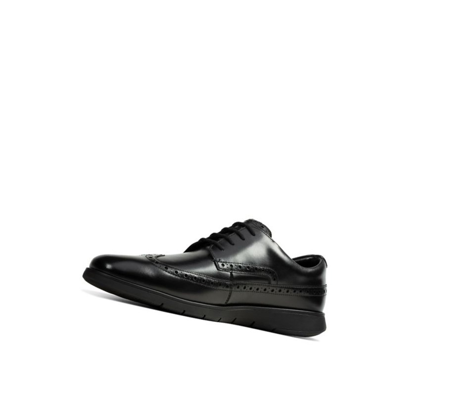 Chaussures Brogue Clarks Helston Limit Cuir Homme Noir | XSIF71305