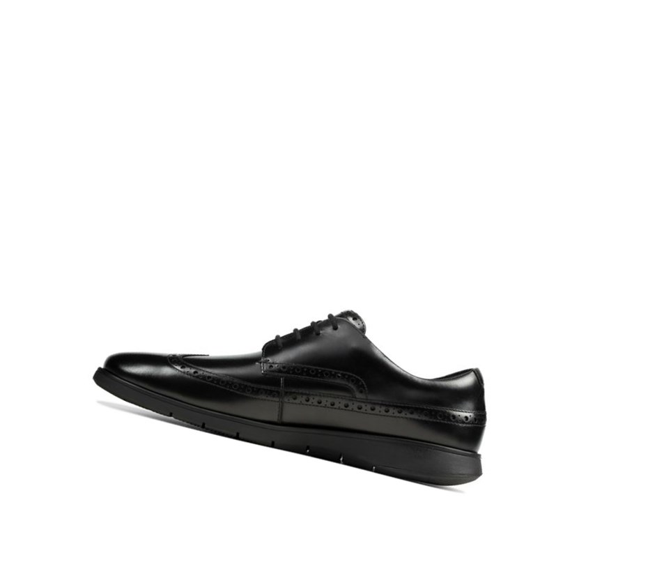 Chaussures Brogue Clarks Helston Limit Cuir Homme Noir | XSIF71305