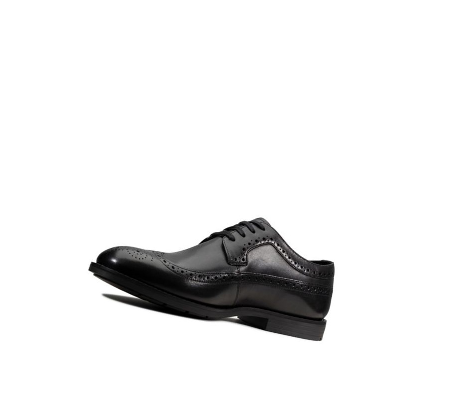 Chaussures Brogue Clarks Ronnie Limit Cuir Homme Noir | ERMW23695