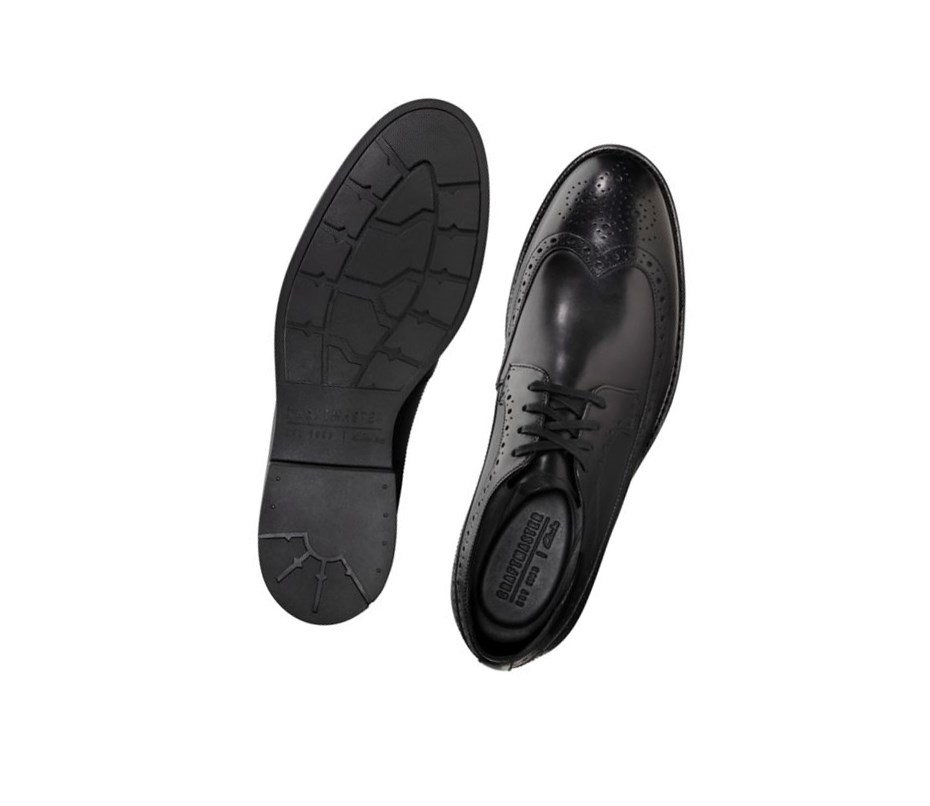 Chaussures Brogue Clarks Ronnie Limit Cuir Homme Noir | ERMW23695