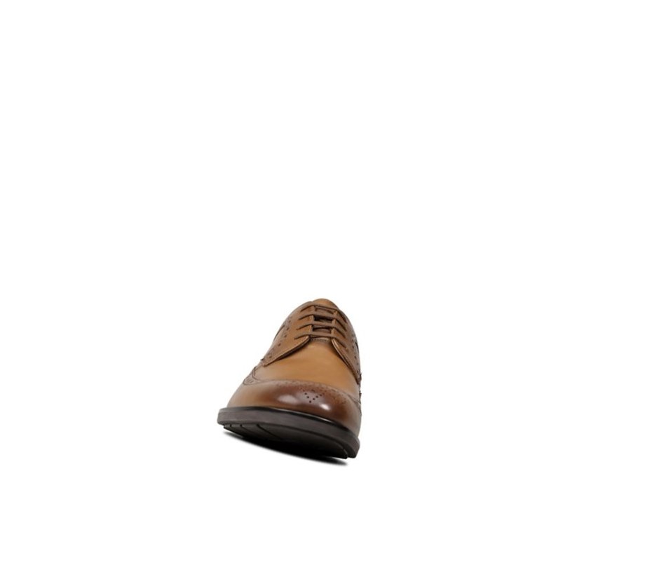 Chaussures Brogue Clarks Ronnie Limit Cuir Homme Marron | YWCZ04235