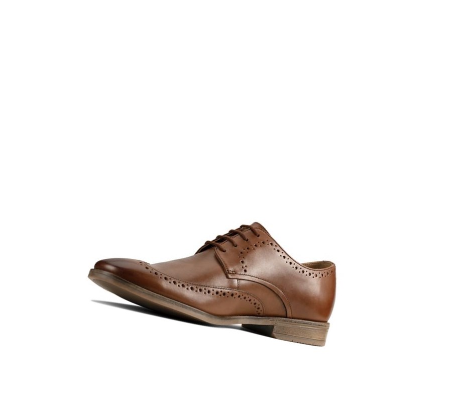 Chaussures Brogue Clarks Stanford Limit Cuir Homme Marron | QOPJ56019