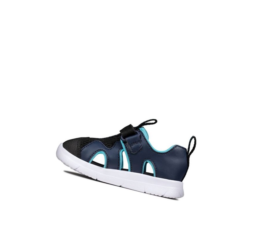 Chaussures Casual Clarks Ath Surf Synthétique Garcon Bleu Marine | CLME65897