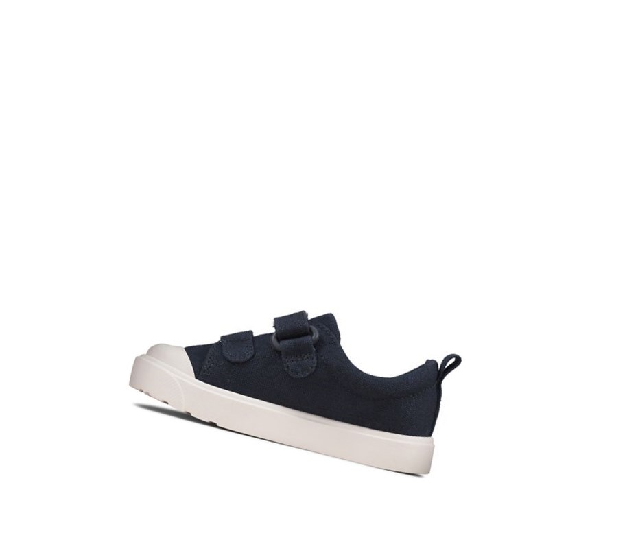 Chaussures Casual Clarks City Bright Fille Bleu Marine | EAMQ74039