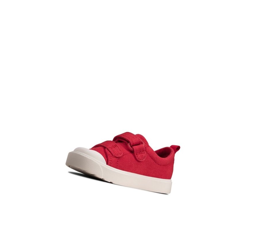 Chaussures Casual Clarks City Bright Fille Rouge | EXKJ73218