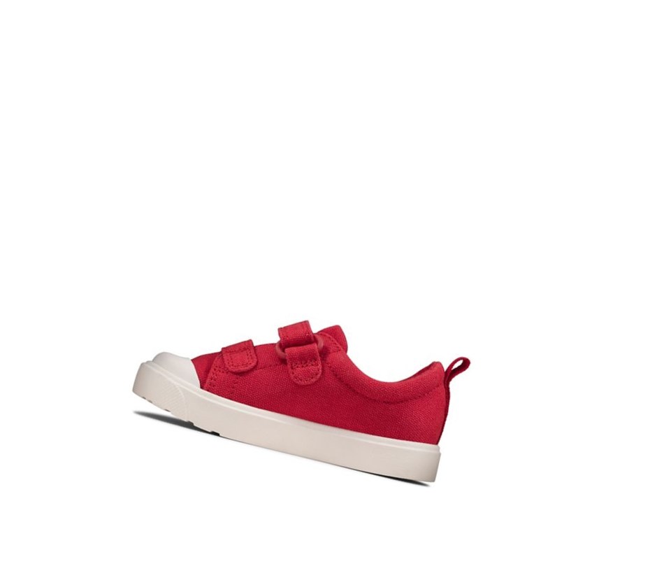 Chaussures Casual Clarks City Bright Fille Rouge | EXKJ73218