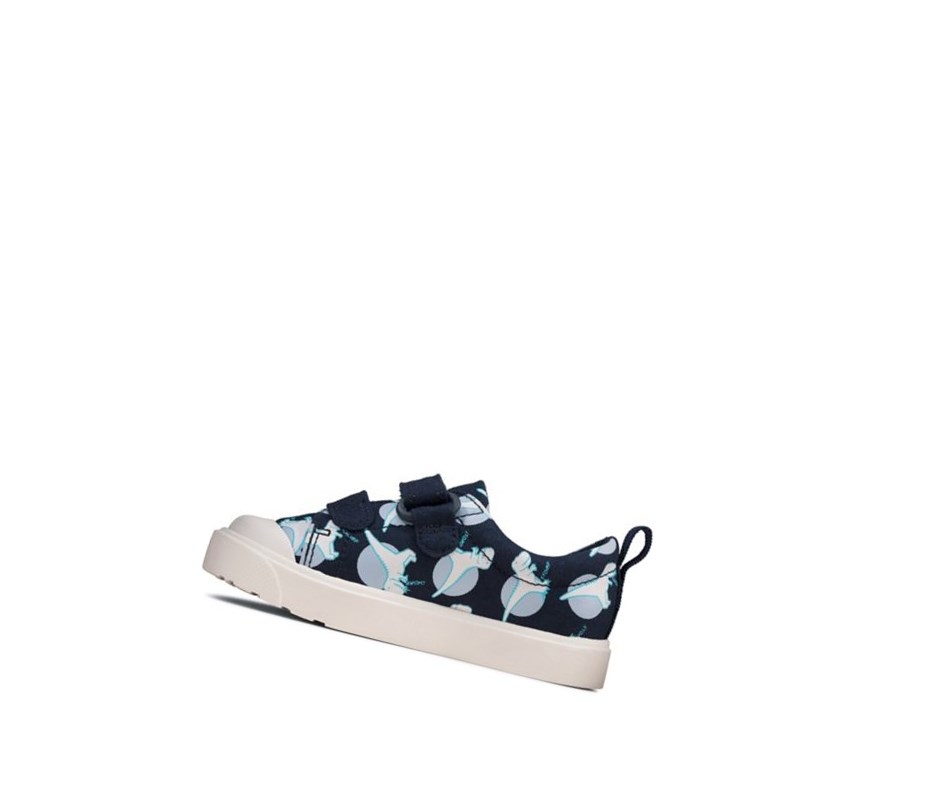 Chaussures Casual Clarks City Bright Fille Bleu Marine | WPAJ92753